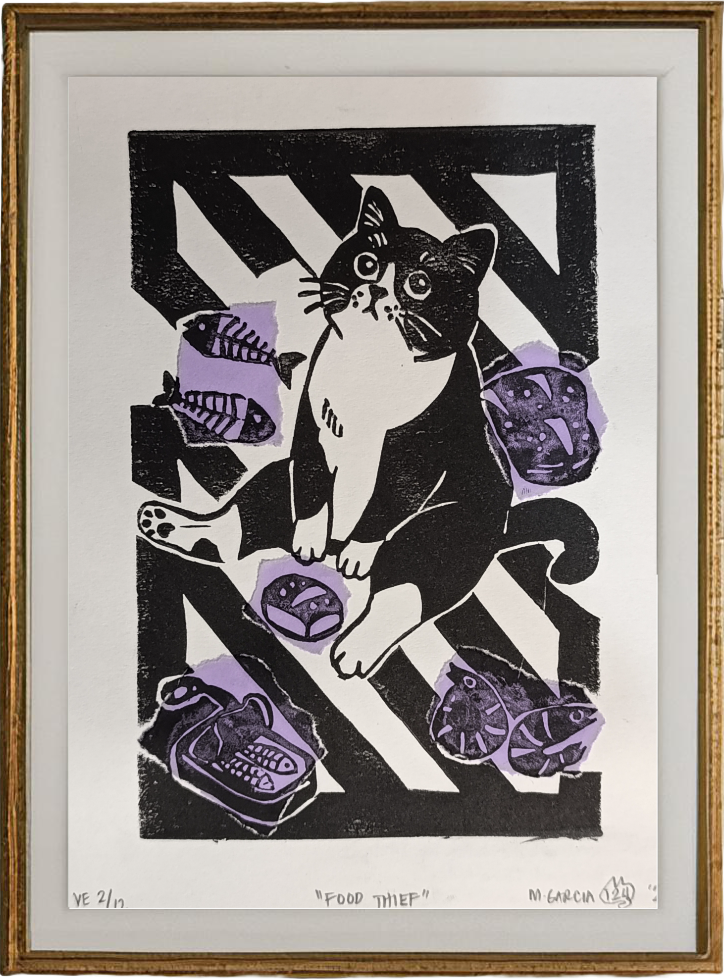 Hand-Pulled Print - Food Thief - Image 3