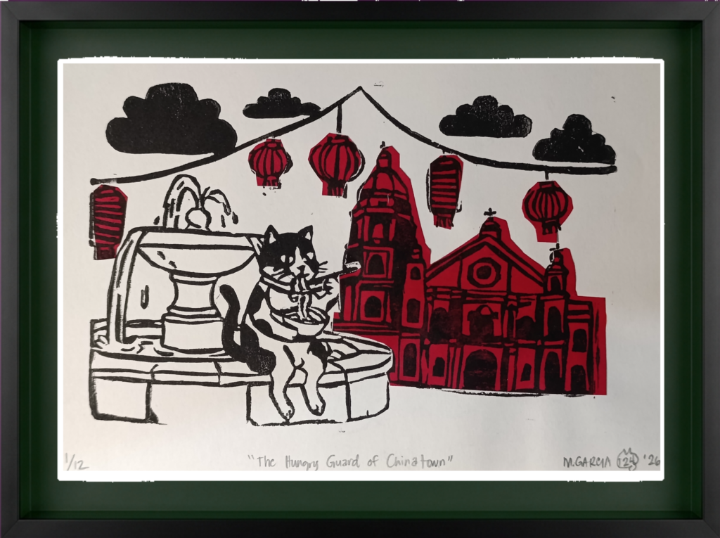 Hand-Pulled Print - The Hungry Guard of Chinatown