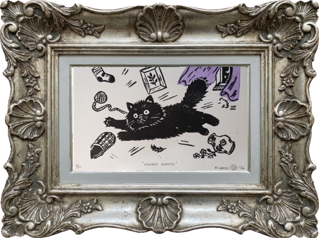 Hand-Pulled Print - Midnight Zoomies