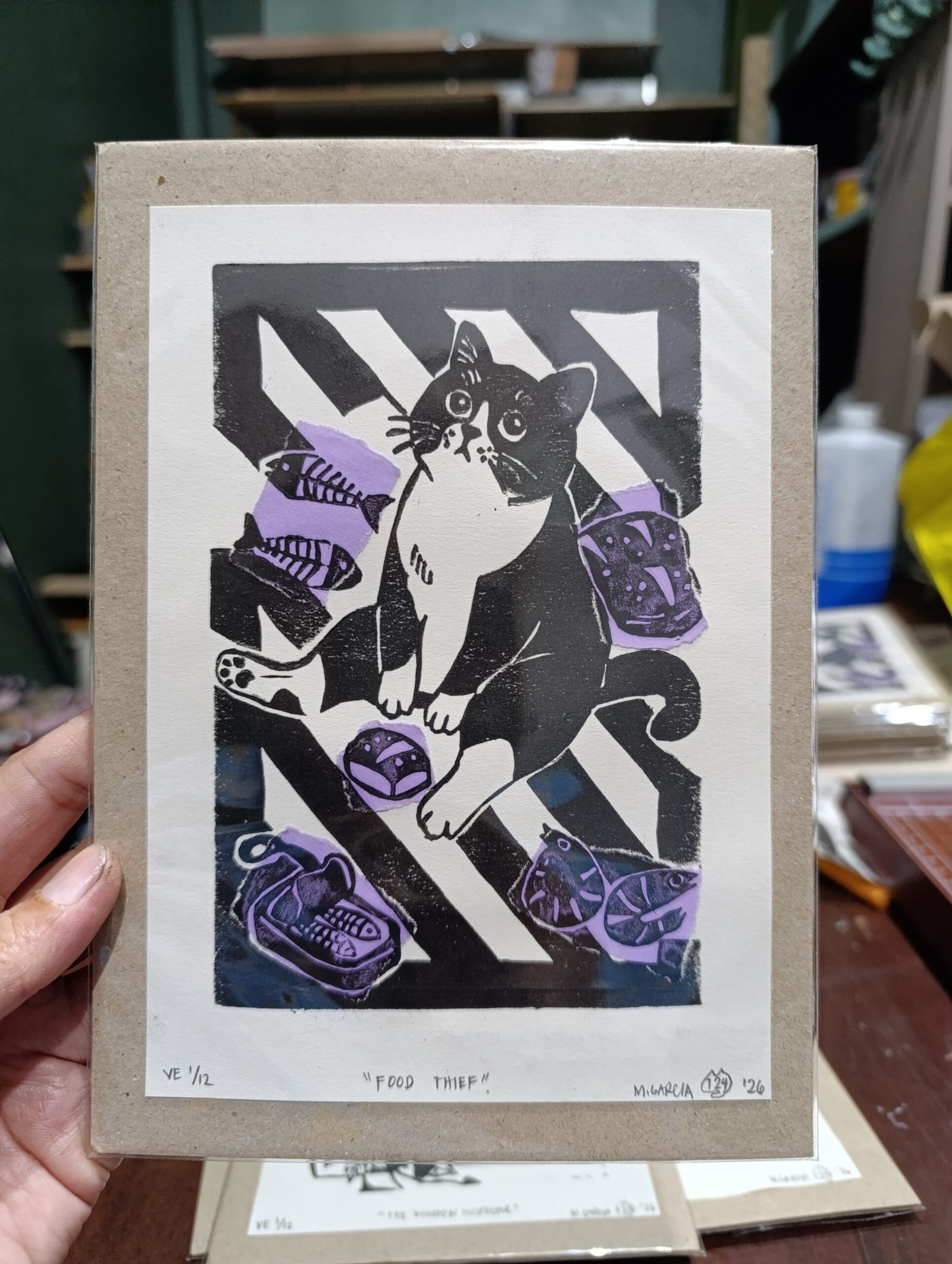 Hand-Pulled Print - Food Thief - Image 2