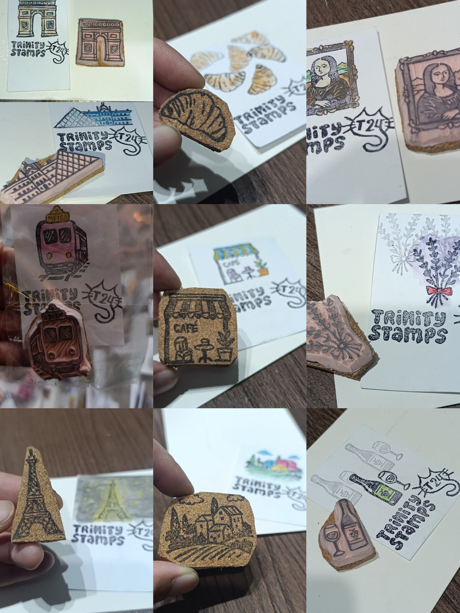 Hand-Carved Stamps - Trinity Journeys - France